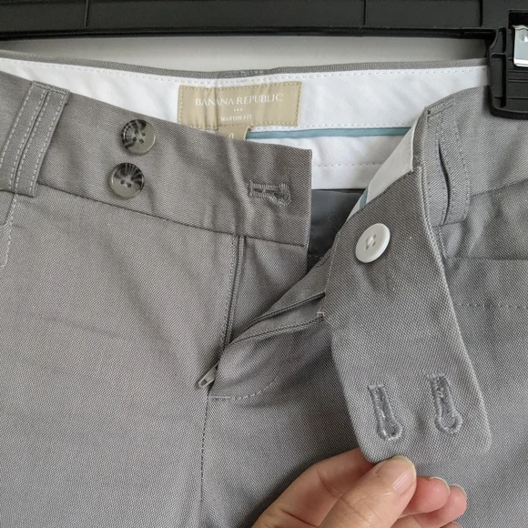 Banana Republic gray Martin fit pants 0 petite - Picture 3 of 8